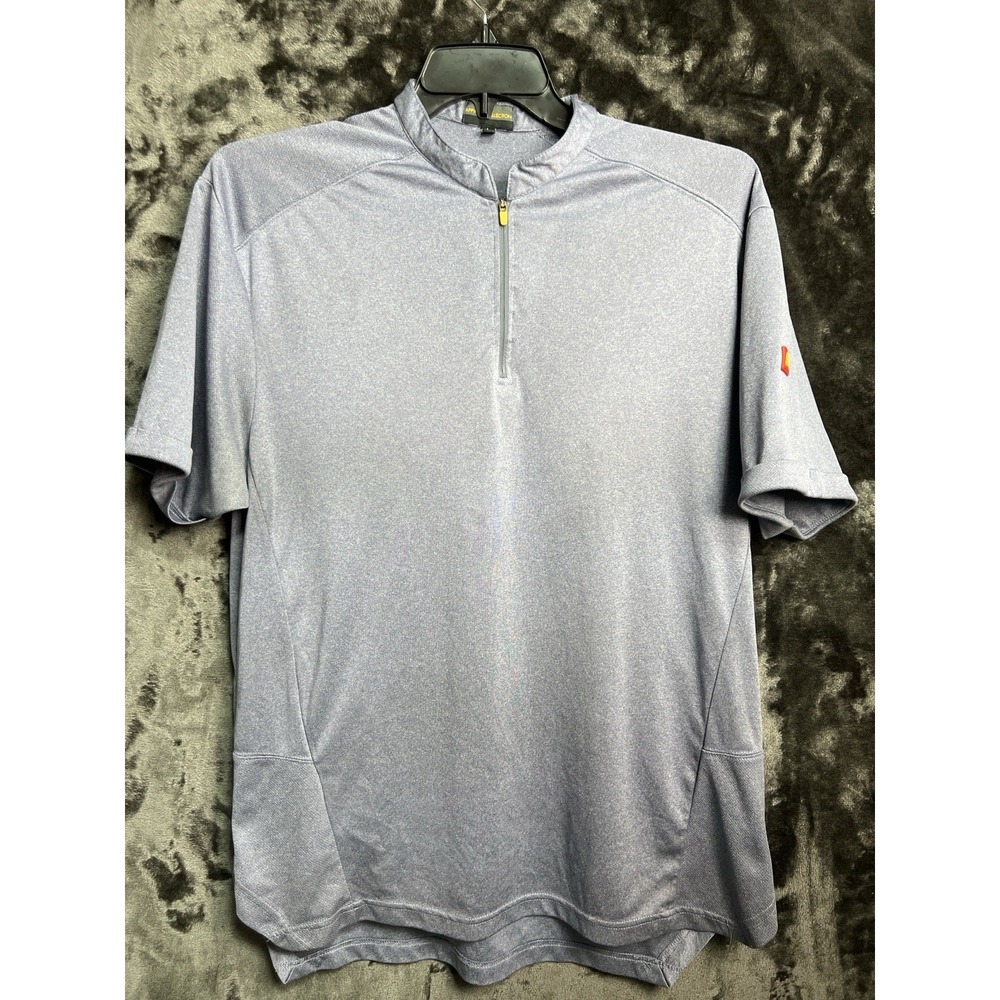 McDonalds Employee Performance Shirt Large Gray‎ 1/4 Zip Uniform Logo